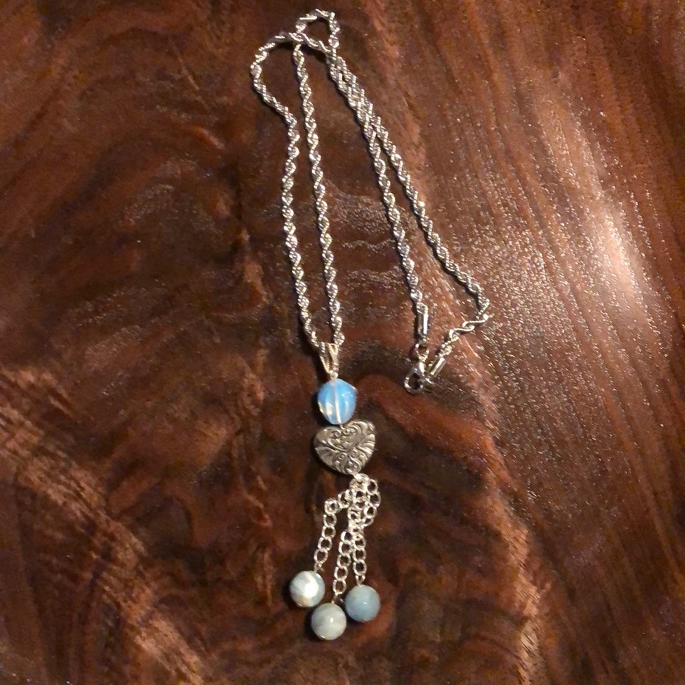 Handcrafted opalite & labradorite necklace